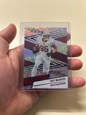 2025 Panini Revolution Football Trey McBride Blue Storm Parallel 116/549 #142